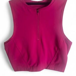 Nike Fuchsia Zip-Front Crop Top
